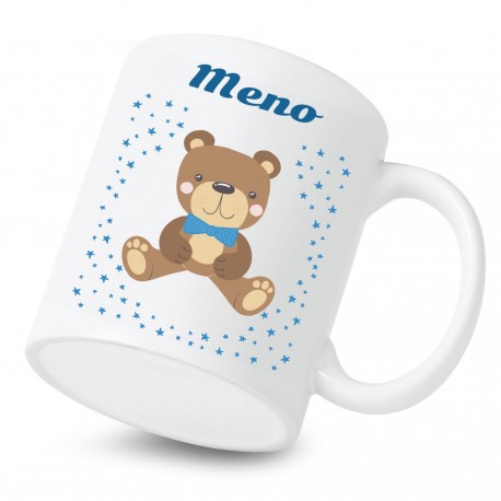Keramický hrnček s menom dieťaťa Medvedík Chlapec 