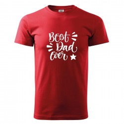 Červené pánske tričko Best dad ever