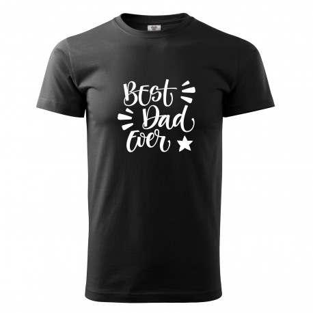 Čierné pánske tričko Best dad ever