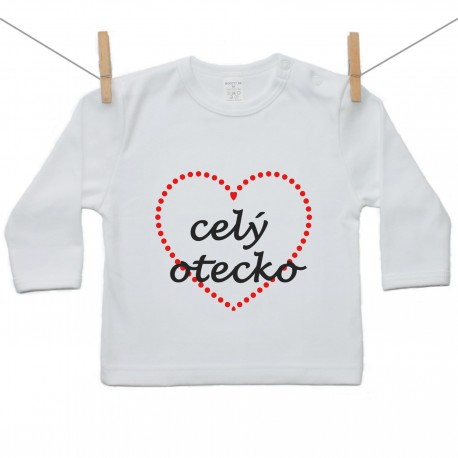 Tričko s dlhým rukávom Celý otecko Tričko s dlhým rukávom Celý otecko