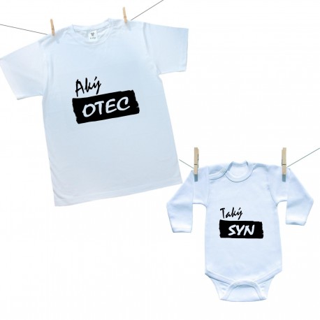 Rodinná sada (body s dlhým rukávom) Aký otec taký syn