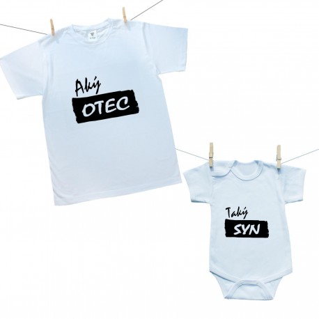 Rodinná sada (body s krátkym rukávom) Aký otec taký syn