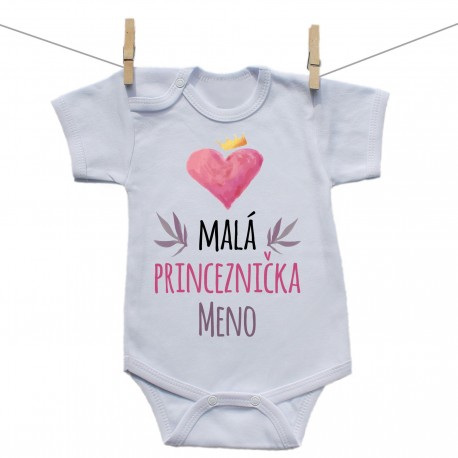 Body s krátkym rukávom Malá princeznička s menom