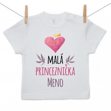 Tričko s krátkym rukávom Malá princeznička s menom Tričko s krátkym rukávom Malá princeznička s menom