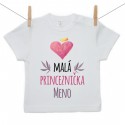 Tričko s krátkym rukávom Malá princeznička s menom