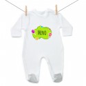 Overal Zelená bublina s menom dieťatka