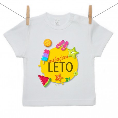 Tričko s krátkym rukávom Milujem leto