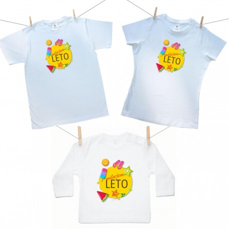 Rodinná sada (tričko s dlhým rukávom) Milujem leto