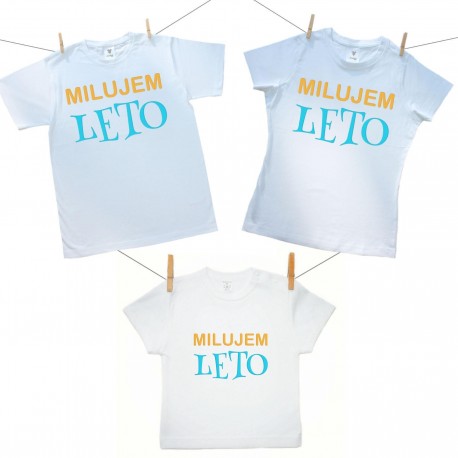 Rodinná sada (tričko s krátkym rukávom) Milujem leto Rodinná sada (tričko s krátkym rukávom) Milujem leto
