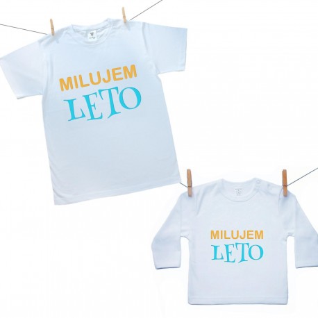 Rodinná sada (tričko s dlhým rukávom) Milujem leto