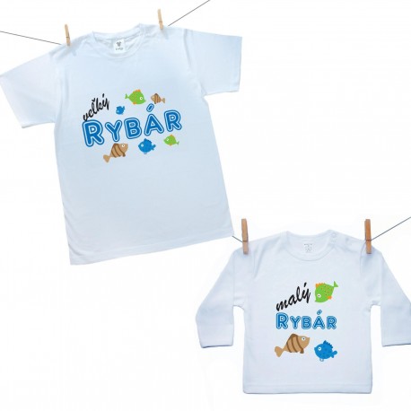 Rodinná sada (tričko s dlhým rukávom) Veľký a malý rybár