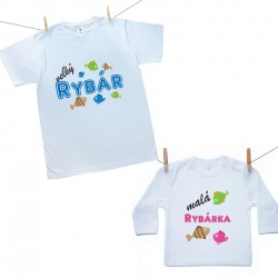 Rodinná sada (tričko s dlhým rukávom) Veľký rybár a malá rybárka