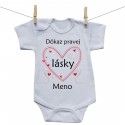 Body s krátkym rukávom Dôkaz pravej lásky s menom dieťatka