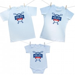 Rodinná sada (body s krátkym rukávom) Hokejová rodina