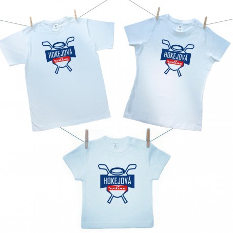 Rodinná sada (tričko s krátkym rukávom) Hokejová rodina