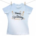 Dámske tričko s krátkym rukávom Happy birthday