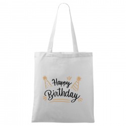 Biela taška Happy birthday