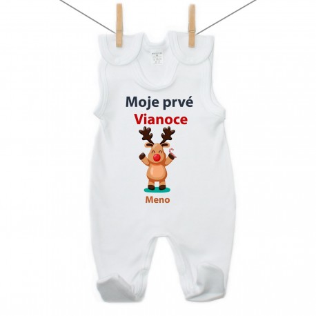 Dupačky Moje prvé Vianoce so sobíkom a menom dieťatka