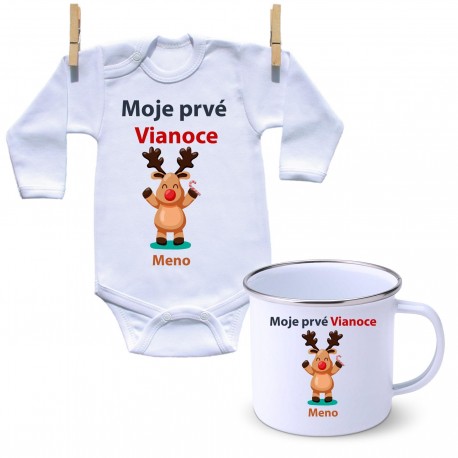 Sada Moje prvé Vianoce so sobíkom a menom dieťatka