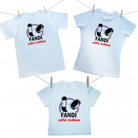 Rodinná sada (tričko s krátkym rukávom) Fandí celá rodina