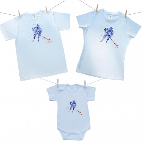 Rodinná sada (body s krátkym rukávom) Hokejista