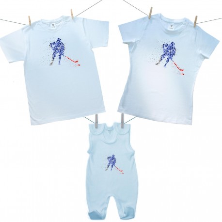 Rodinná sada (dupačky) Hokejista