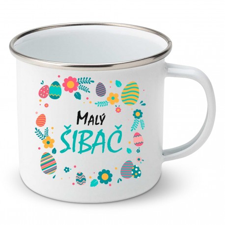 Smaltovaný hrnček Malý šibač