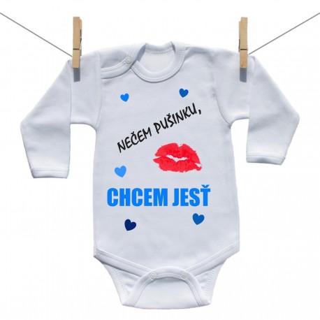 Body s dlhým rukávom Nečem pušinku, chcem jesť
