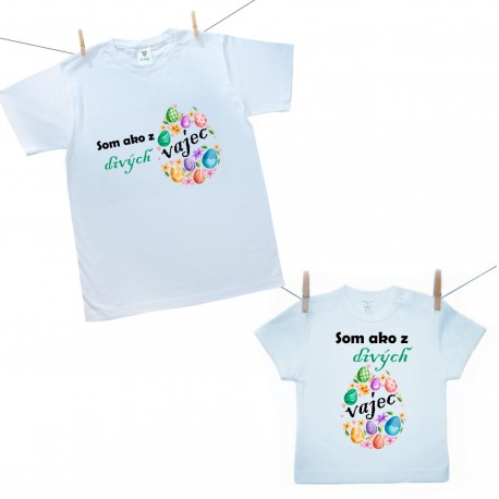 Rodinná sada (tričko s krátkym rukávom) Som ako z divých vajec