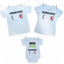 Rodinná sada (body s krátkym rukávom) Batéria nabitá/vybitá rodičia s menom