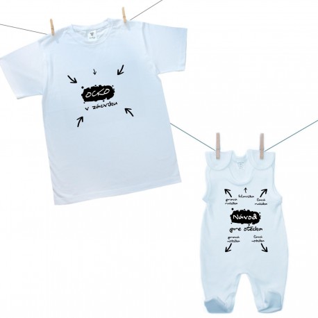 Rodinná sada (dupačky) Ocko v zácviku 