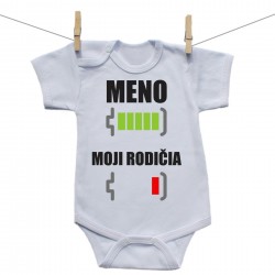 Body s krátkym rukávom Batéria nabitá/vybitá rodičia s menom