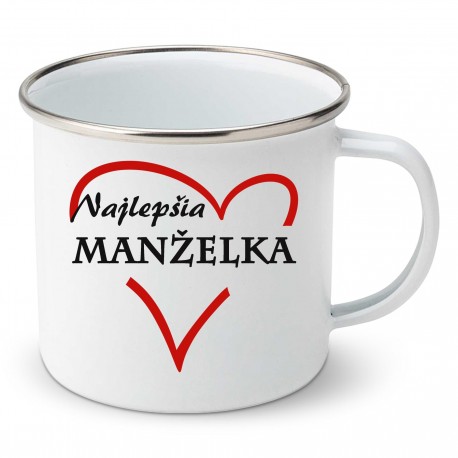 Smaltovaný hrnček Najlepšia manželka Smaltovaný hrnček Najlepšia manželka