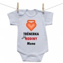 Body s krátkym rukávom Trénerka celej rodiny s menom dieťatka