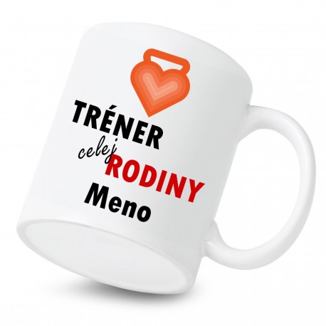 Keramický hrnček Tréner celej rodiny s menom dieťatka