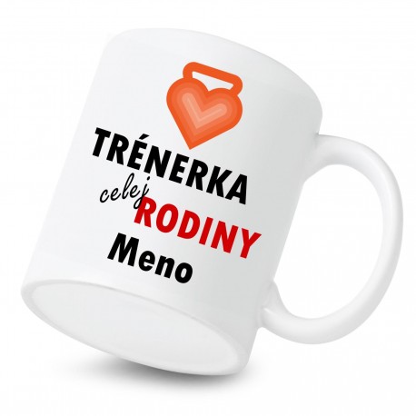 Keramický hrnček Trénerka celej rodiny s menom dieťatka Keramický hrnček Trénerka celej rodiny s menom dieťatka