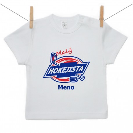 Tričko s krátkym rukávom Malý hokejista s menom