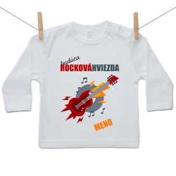 Tričko s dlhým rukávom Budúca rocková hviezda s menom dieťatka