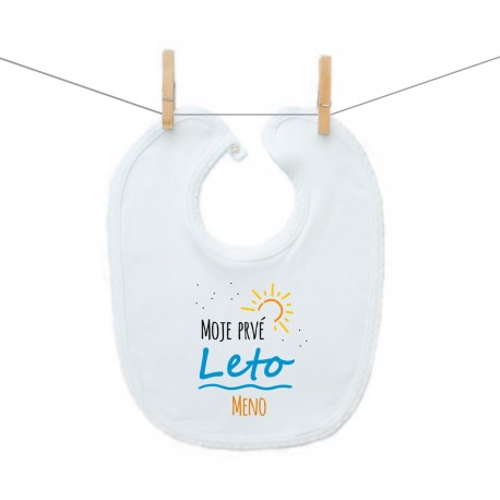Podbradník na zapínanie Moje prvé leto s menom dieťatka Podbradník na zapínanie Moje prvé leto s menom dieťatka