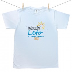 Pánske tričko s krátkym rukávom Prvé spoločné leto s vlastným nápisom