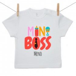 Tričko s krátkym rukávom Mini Boss s menom