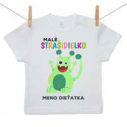 Tričko s krátkym rukávom Malé strašidielko - zelené s menom dieťatka