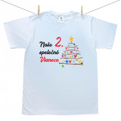 Pánske tričko s krátkym rukávom Naše 2. spoločné Vianoce
