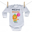 Body s dlhým rukávom Môj prvý Silvester s levíkom a menom dieťatka