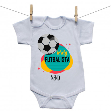 Body s krátkym rukávom Malý futbalista s menom dieťatka Body s krátkym rukávom Malý futbalista s menom dieťatka