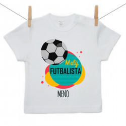 Tričko s krátkym rukávom Malý futbalista s menom dieťatka