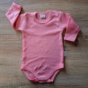 Body s dlhým rukávom, biele, ružové, červené, 4ks