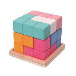 Drevená kocka Tetris, 3+