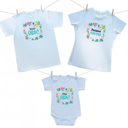 Rodinná sada (body s krátkym rukávom) Malý, Veľký šibač a prešibaná mamina