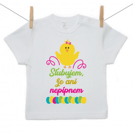 Tričko s krátkym rukávom Sľubujem, že ani nepípnem